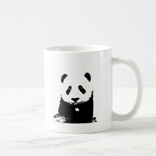 Zwart-witte Panda Koffiemok (Rechts)