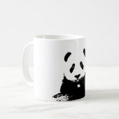 Zwart-witte Panda Koffiemok (Voorkant links)