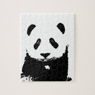 Zwart-witte Panda Legpuzzel