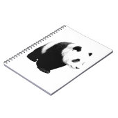 Zwart-witte Panda Notitieboek (Linkerzijde)