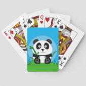 Zwart-witte panda pokerkaarten (Achterkant)