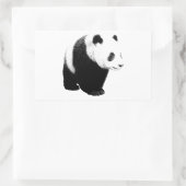 Zwart-witte Panda Rechthoekige Sticker (Tas)