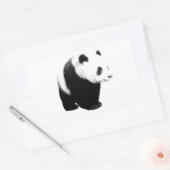 Zwart-witte Panda Rechthoekige Sticker (Envelop)