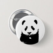 Zwart-witte Panda Ronde Button 5,7 Cm (Voorkant /achterkant)
