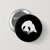 Zwart-witte Panda Ronde Button 5,7 Cm (Voorkant /achterkant)