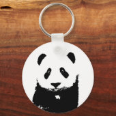 Zwart-witte Panda Sleutelhanger (Voorkant)