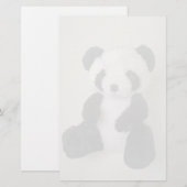 Zwart-witte Panda-speelgoed Briefpapier (Voorkant / Achterkant)