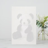 Zwart-witte Panda-speelgoed Briefpapier (Staand voorkant)
