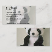 Zwart-witte Panda-speelgoed Visitekaartje (Voorkant / Achterkant)