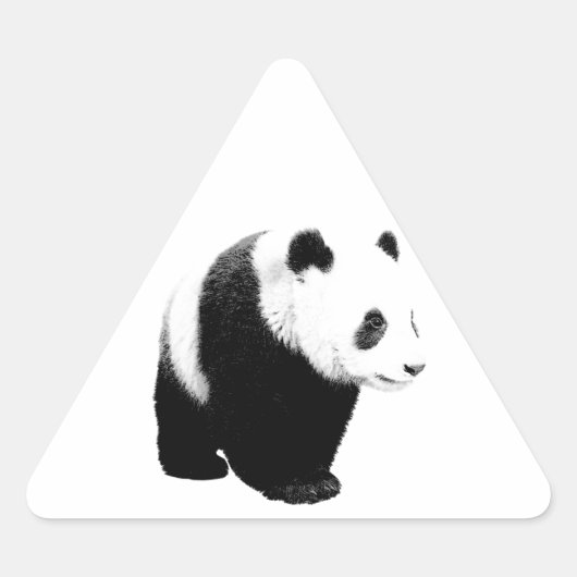 Zwart-witte Panda Sticker (Voorkant)