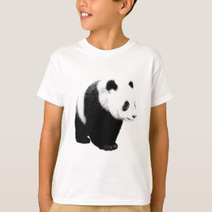 Zwart-witte Panda T-shirt