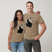 Zwart-witte Panda T-shirt (Unisex)
