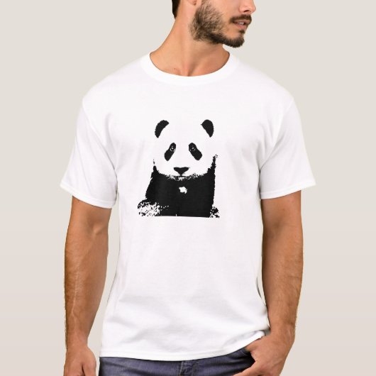 Zwart-witte Panda T-shirt (Voorkant)