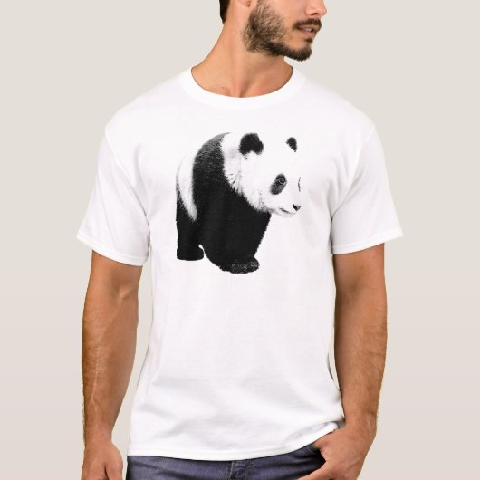 Zwart-witte Panda T-shirt (Voorkant)