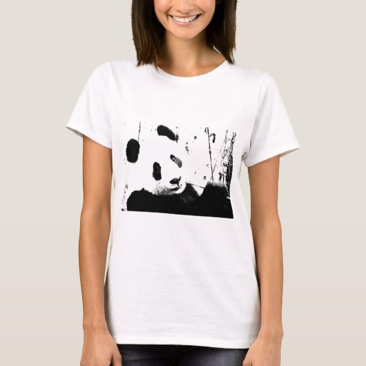 Zwart-witte Panda T-shirt (Voorkant)