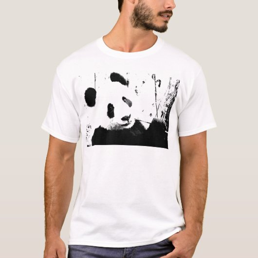 Zwart-witte Panda T-shirt (Voorkant)