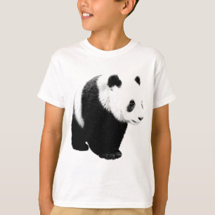 Zwart-witte Panda T-shirt