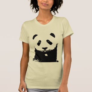 Zwart-witte Panda T-shirt
