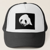 Zwart-witte Panda Trucker Pet (Voorkant)