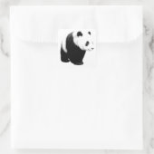 Zwart-witte Panda Vierkante Sticker (Tas)