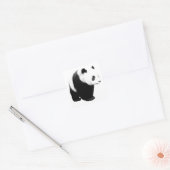 Zwart-witte Panda Vierkante Sticker (Envelop)
