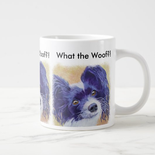 ZWART-WITTE PAPILLON GROTE KOFFIEKOP (Rechts)