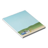 Zwart-Witte Papillon Met Agilityapparatuur Notitieblok (Schuin)