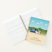 Zwart-Witte Papillon Met Agilityapparatuur Notitieboek (Binnen)