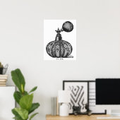 Zwart-witte parfumeillustratie poster (Thuiskantoor)