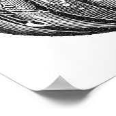 Zwart-witte parfumeillustratie poster (Hoek)