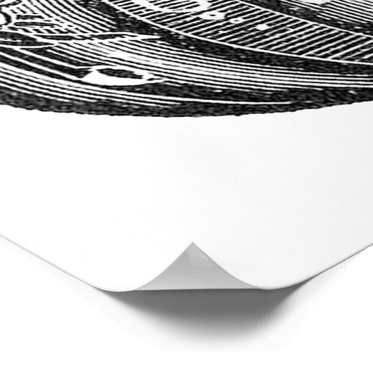 Zwart-witte  parfumeillustratie poster (Hoek)