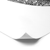 Zwart-witte parfumeillustratie poster (Hoek)