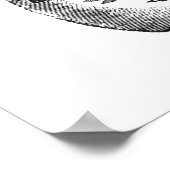 Zwart-witte parfumeillustratie poster (Hoek)