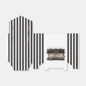 Zwart & Witte Paris Café Verjaardag Bedankdoosjes (Uitgevouwen)