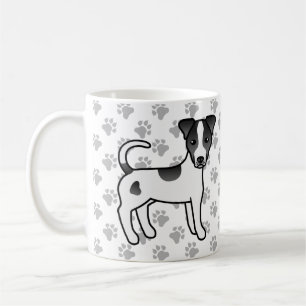 Zwart-Witte Parson Russell Terrier met Gladde Vach Koffiemok