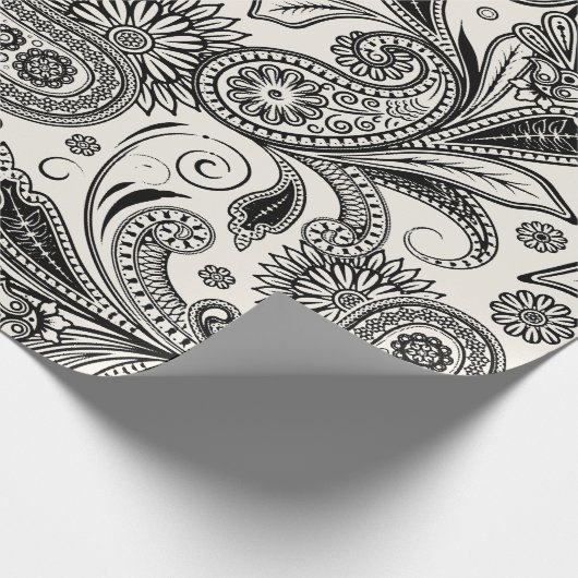 Zwart-witte pastei cadeaupapier (Hoek)