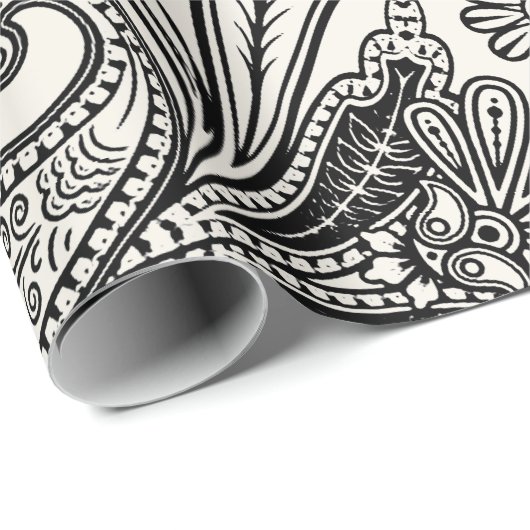 Zwart-witte pastei cadeaupapier (Rol Hoek)