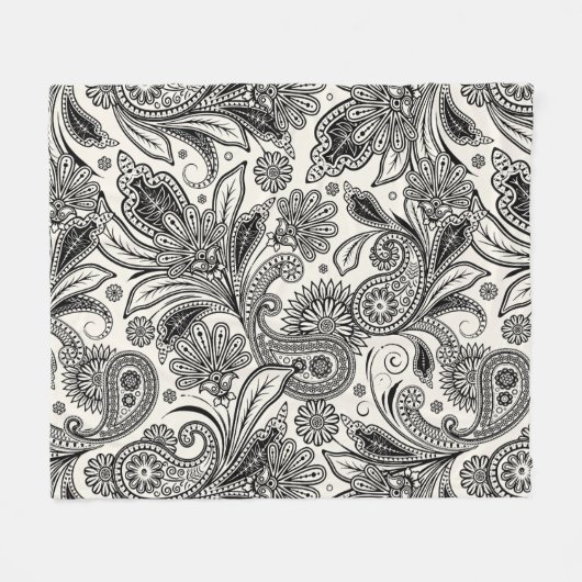 Zwart-witte pastei fleece deken (Voorkant (Horizontaal))