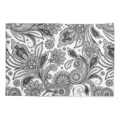 Zwart-witte pastei kussensloop (Achterkant)