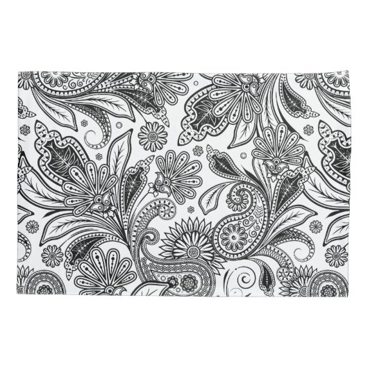 Zwart-witte pastei kussensloop (Achterkant)