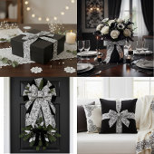 Zwart-witte pastei satijnen lint