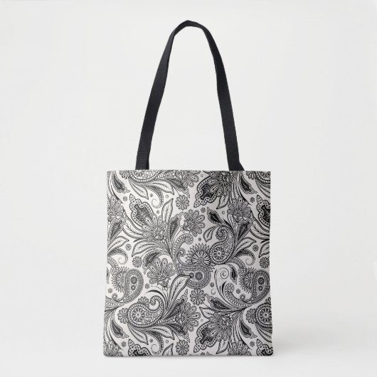 Zwart-witte pastei tote bag (Voorkant)