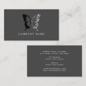 Zwart-witte patroonvlinder visitekaartje (Voorkant / Achterkant)