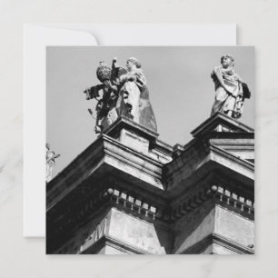 Zwart Witte Pauselijke Aartspatriarchale Basiliek Feestdagenkaart