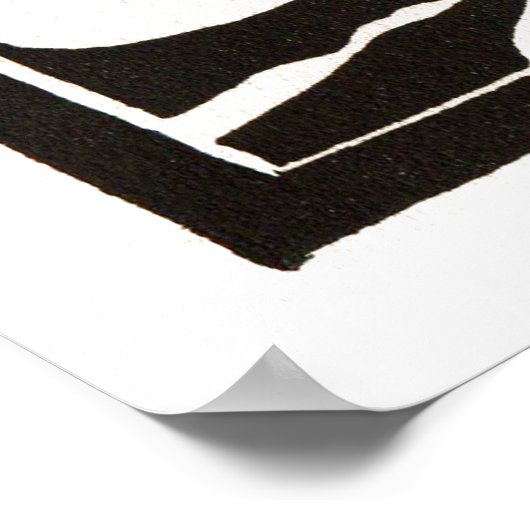 ZWART-WITTE PAUW POSTER (Hoek)