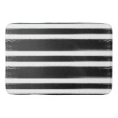 Zwart-witte penseel met streepjesverf badmat (Voorkant)