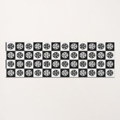 Zwart-witte pentakelen yogamat (Achterkant (horizontaal))