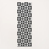 Zwart-witte pentakelen yogamat (Voorkant)