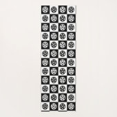 Zwart-witte pentakelen yogamat (Achterkant)