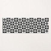 Zwart-witte pentakelen yogamat (Voorkant (horizontaal))